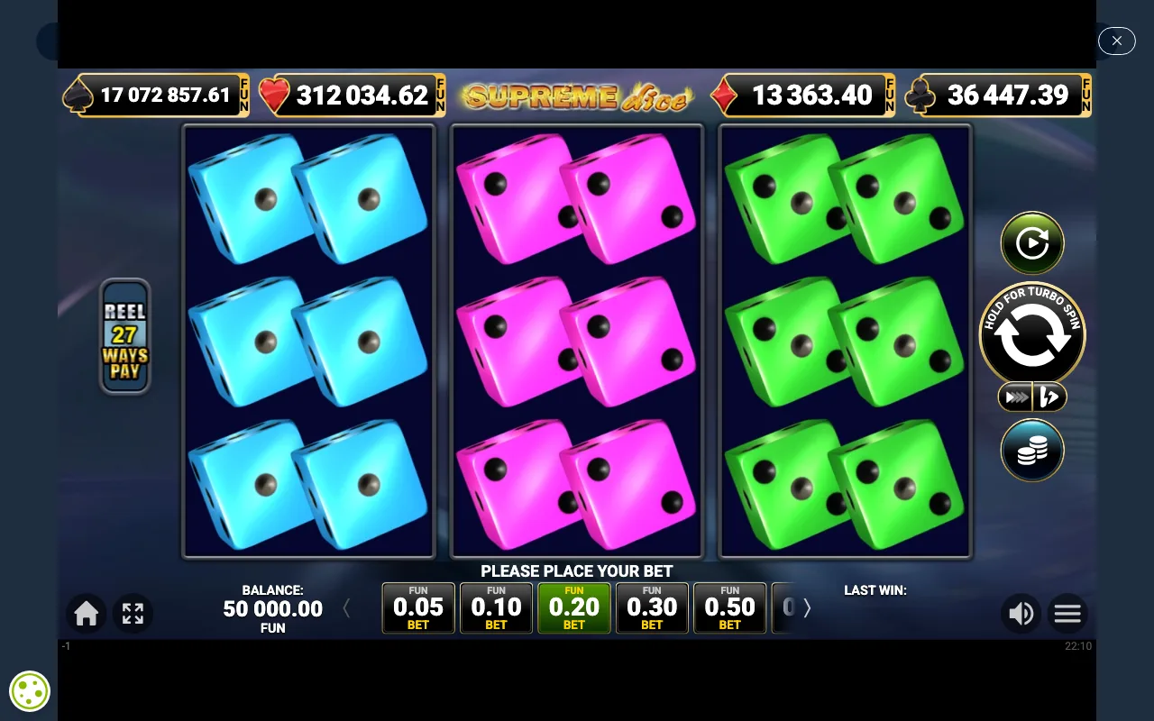 The base game — Supreme Dice