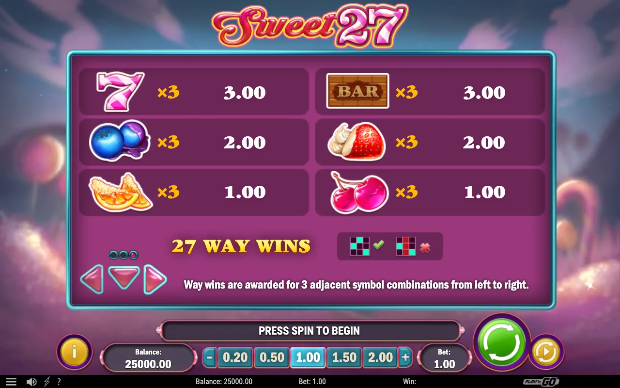 Game rules, page 4 — Sweet 27