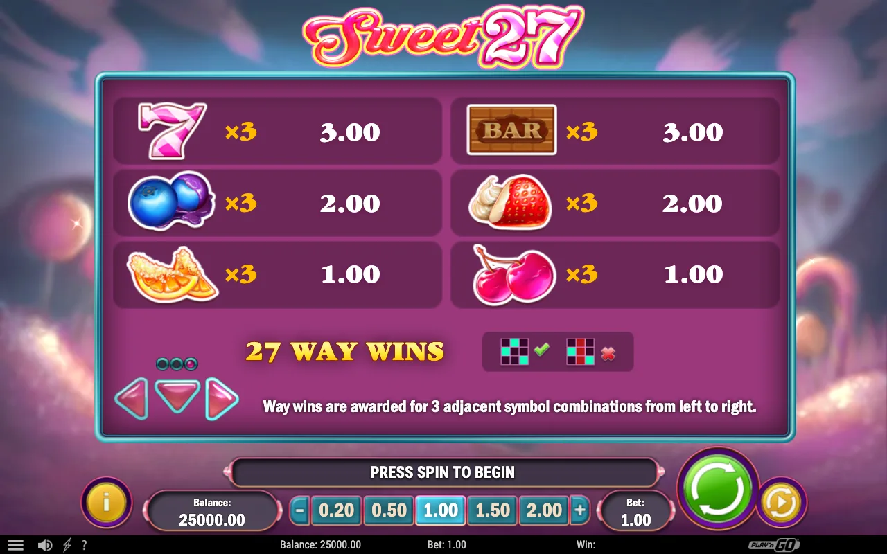 Game rules, page 7 — Sweet 27