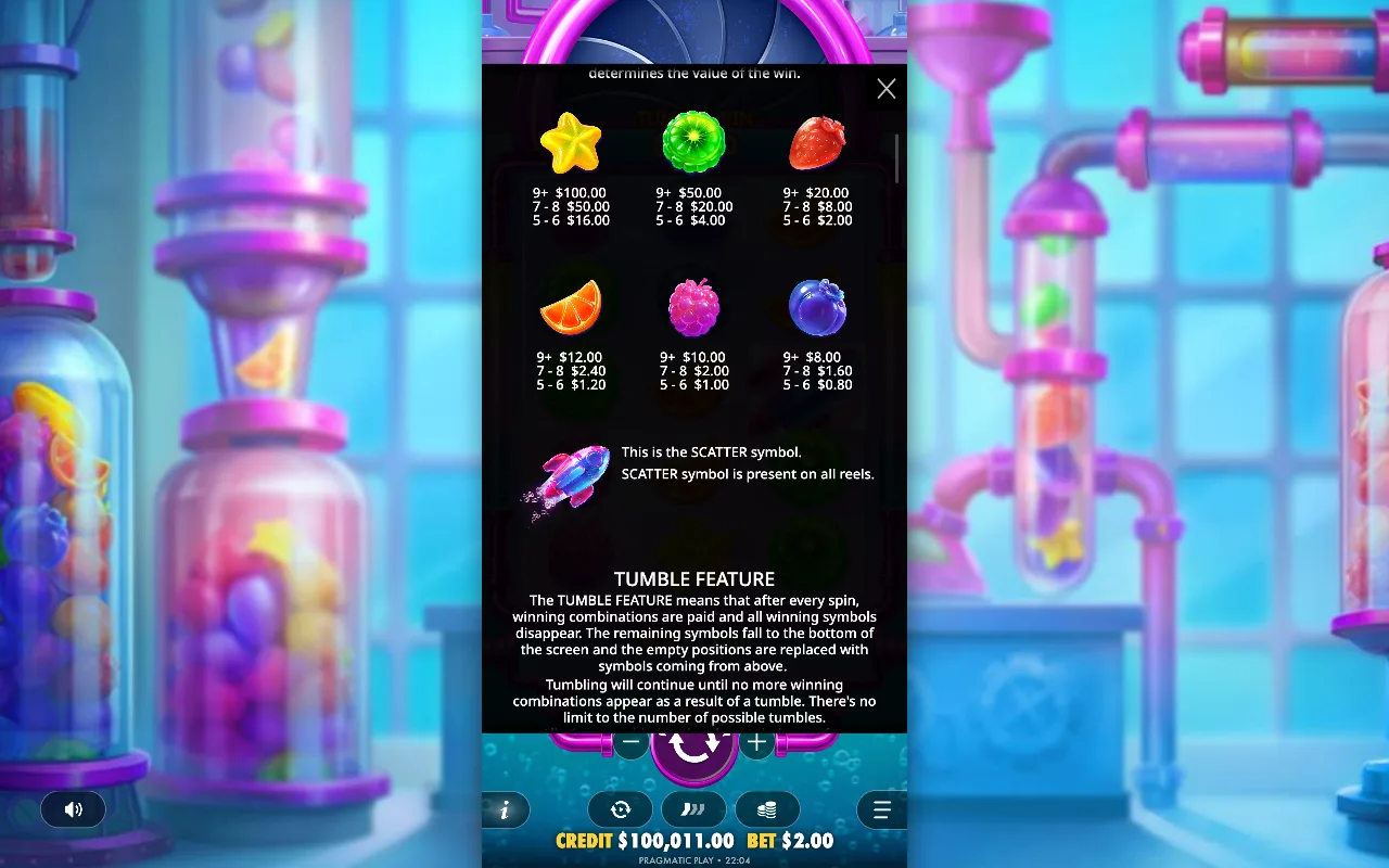 Game rules, page 2 — Sweet Burst