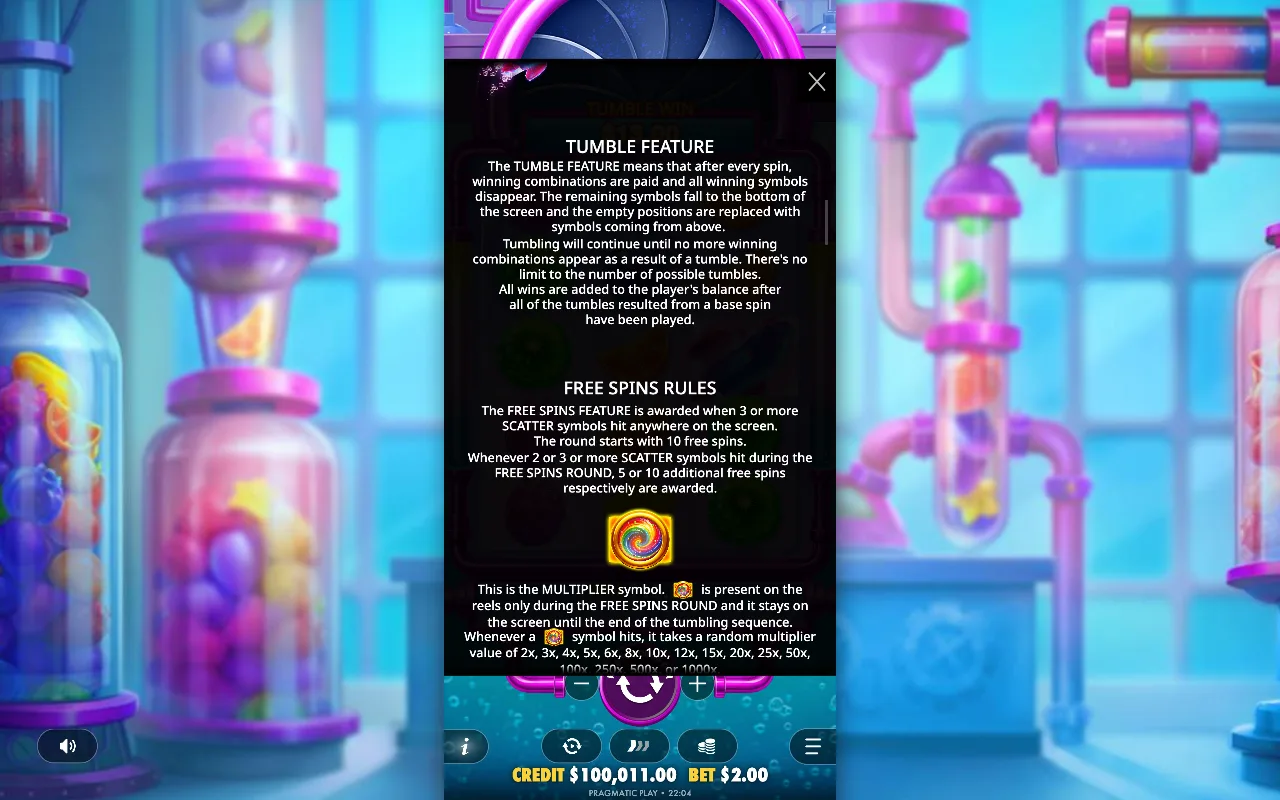 Tumble feature — Sweet Burst