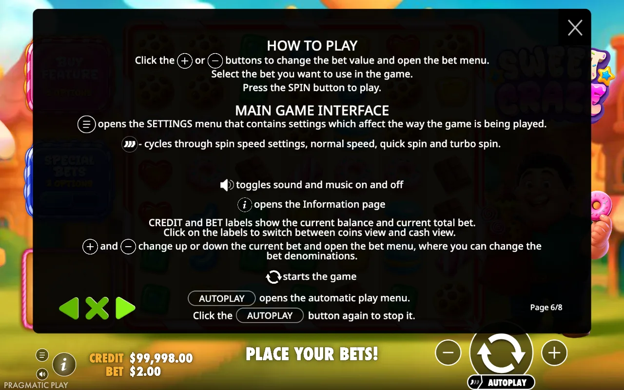 How to play — Sweet Craze