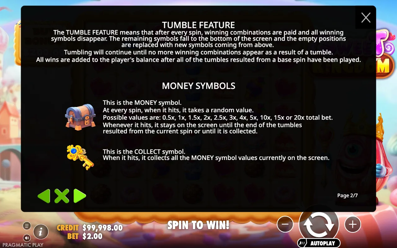 Tumble feature — Sweet Kingdom