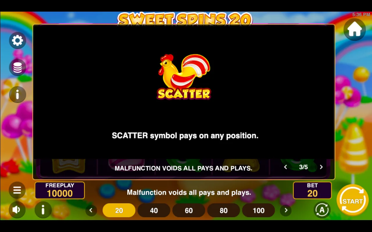 Scatter — Sweet Spins 20