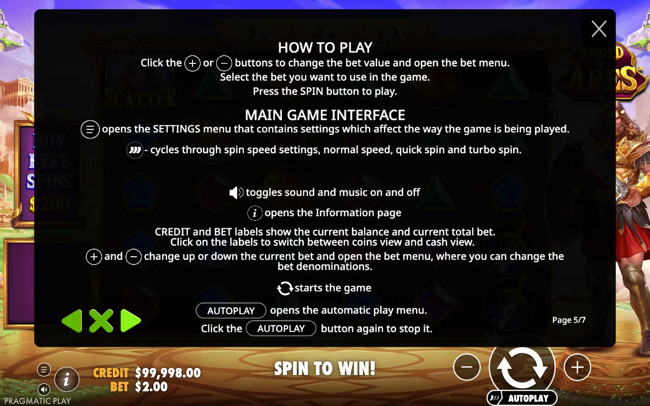 How to play — Sword of Ares
