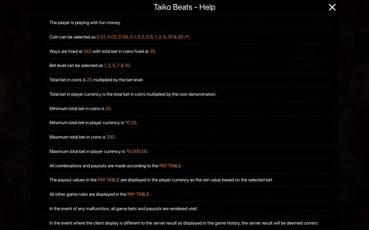 Spielregeln, Seite 1 — Taiko Beats