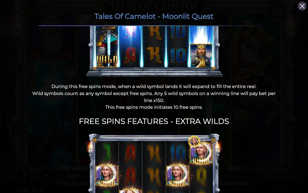 Game rules, page 4 — Tales of Camelot Moonlit Quest