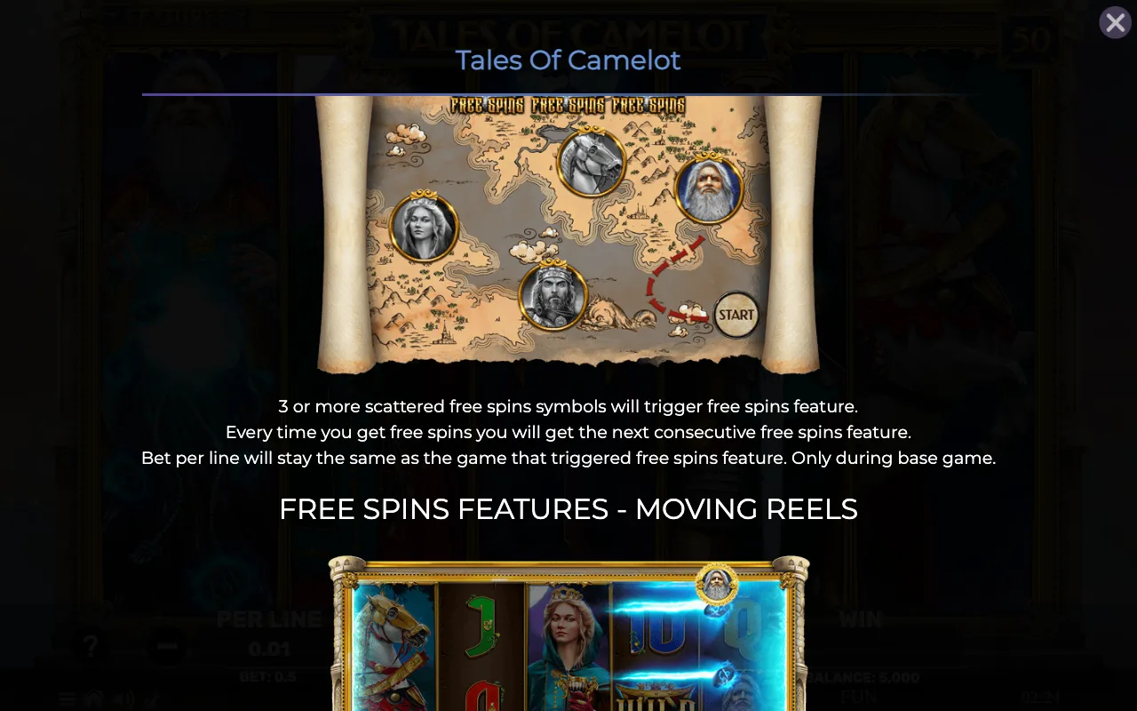Game rules, page 2 — Tales of Camelot