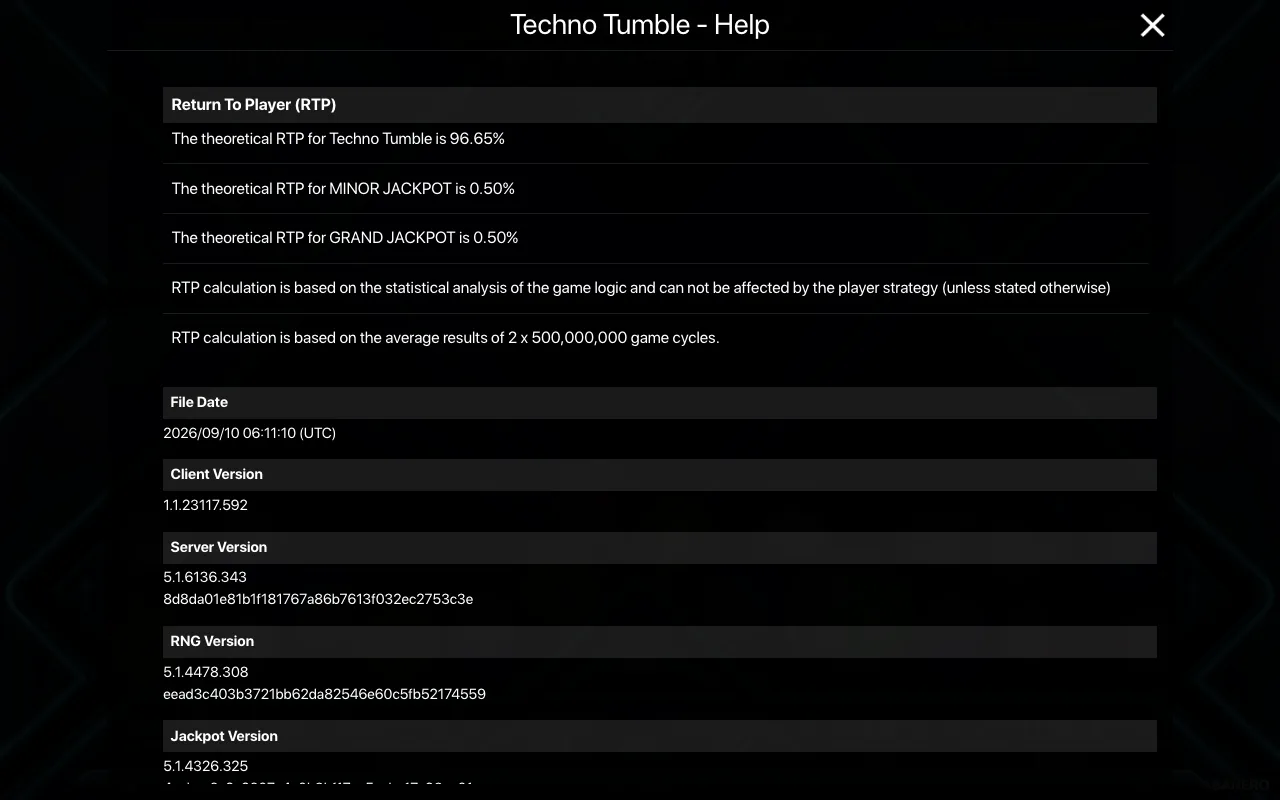 Game rules, page 2 — Techno Tumble