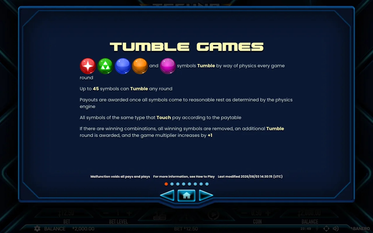 Game rules, page 3 — Techno Tumble