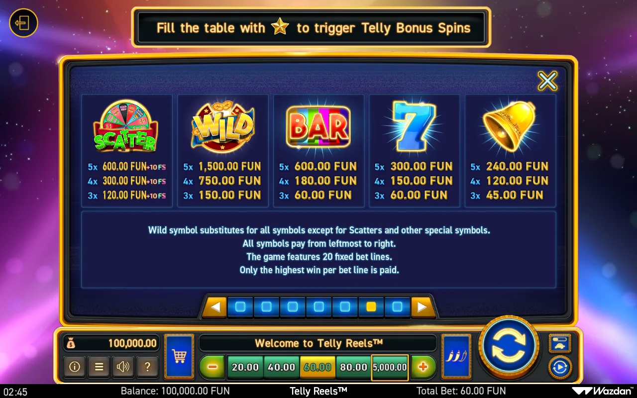 Game rules, page 5 — Telly Reels