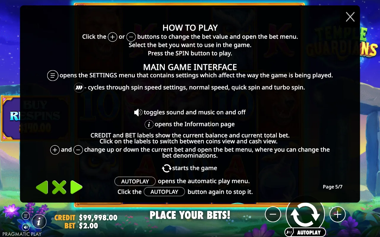 How to play — Temple Guardians