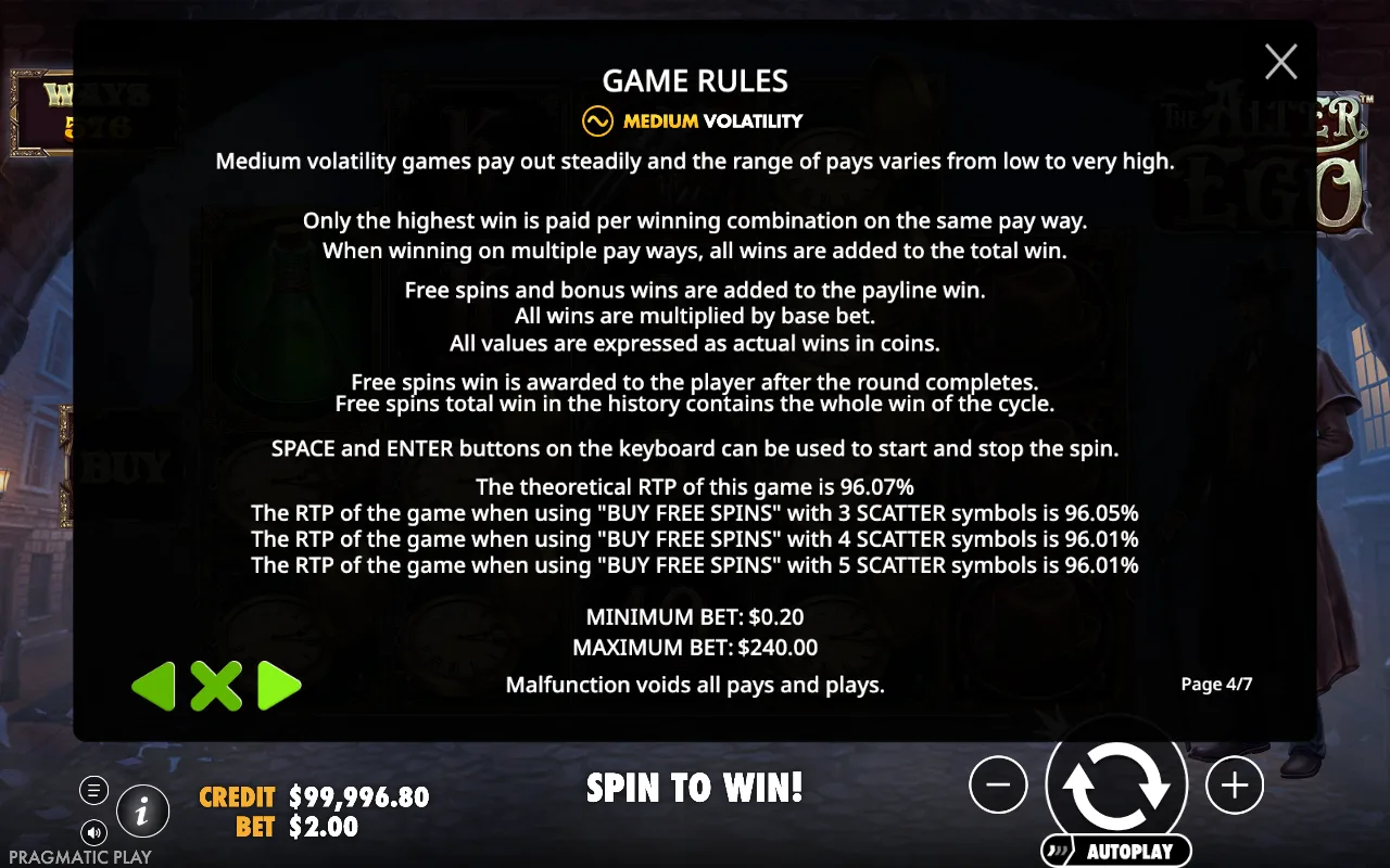 Game rules — The Alter Ego