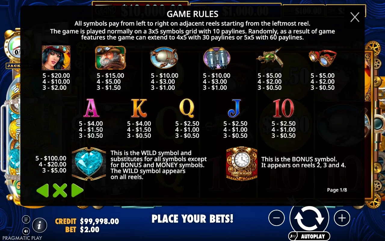 Game rules, page 1 — The Amazing Money Machine
