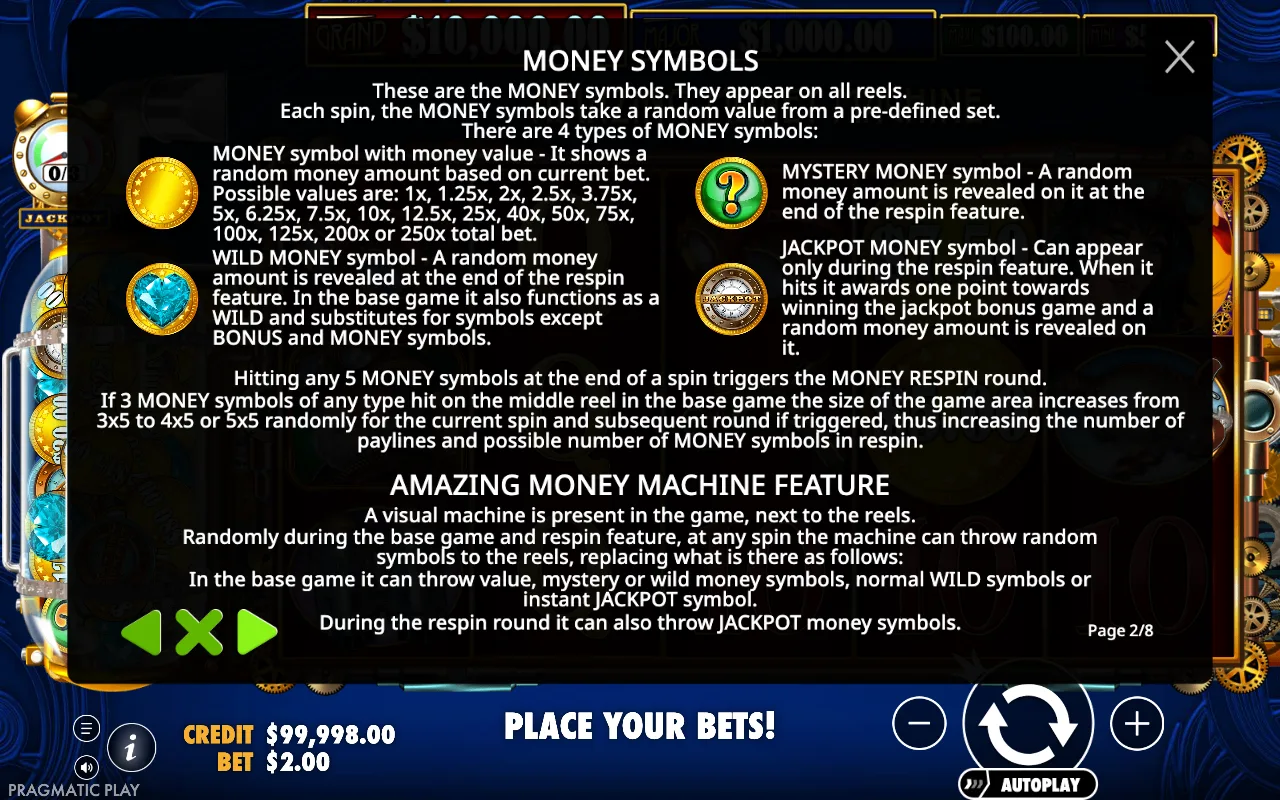 Game rules, page 2 — The Amazing Money Machine