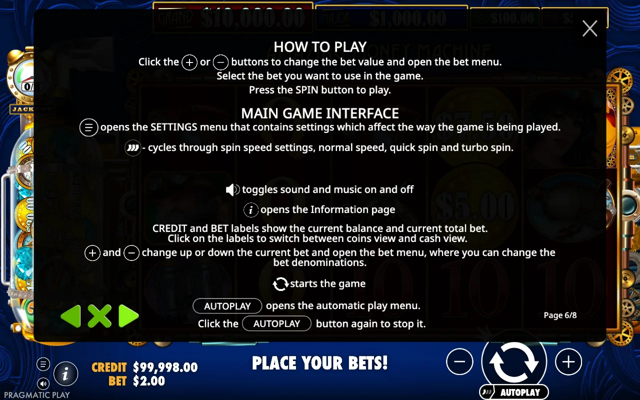 How to play — The Amazing Money Machine