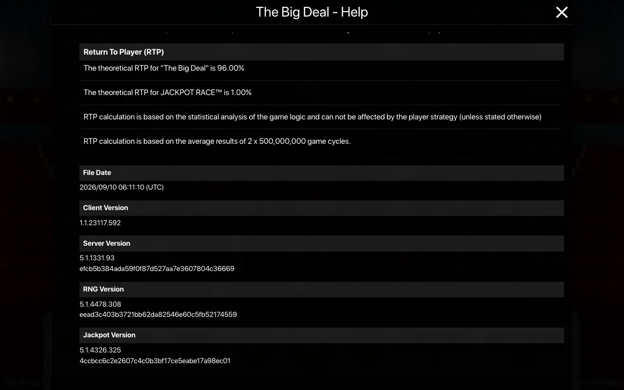 Spielregeln, Seite 2 — The Big Deal