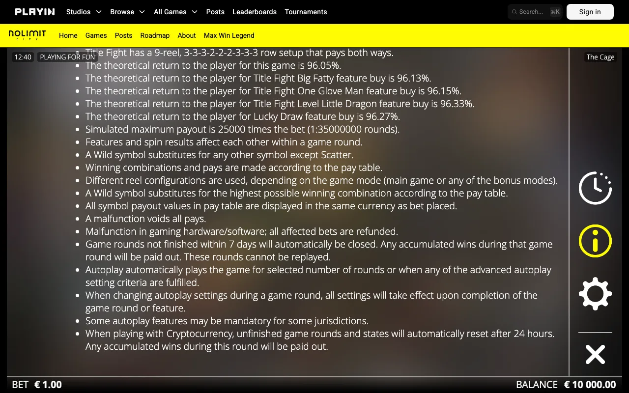 Game rules, page 3 — The Cage