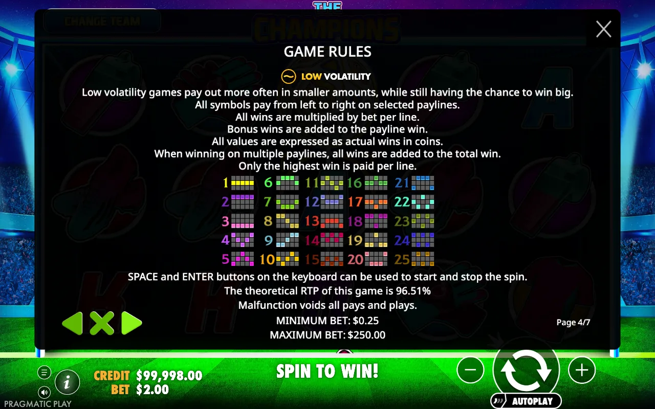 Game rules — The Champions