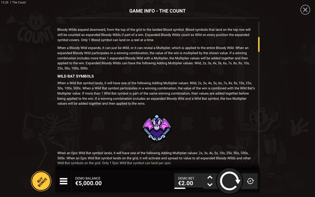 Game rules, page 2 — The Count