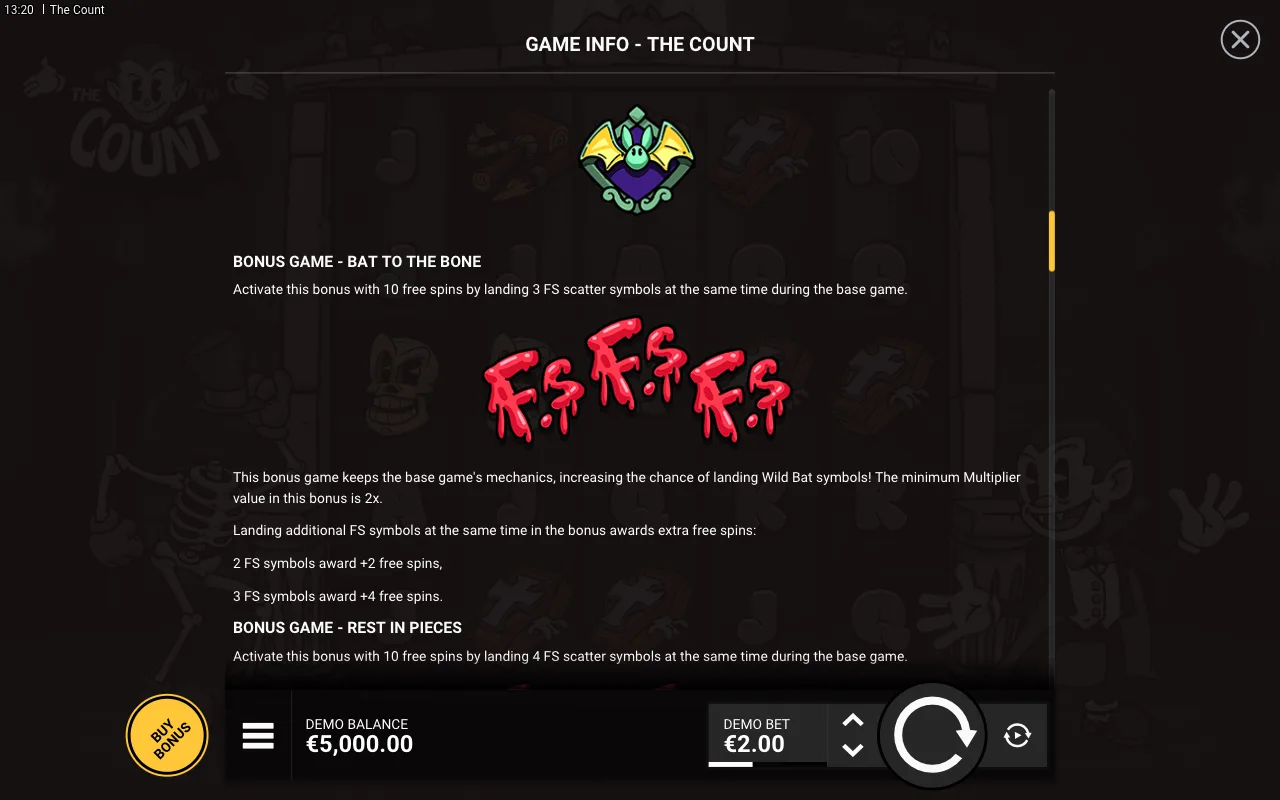 Game rules, page 3 — The Count