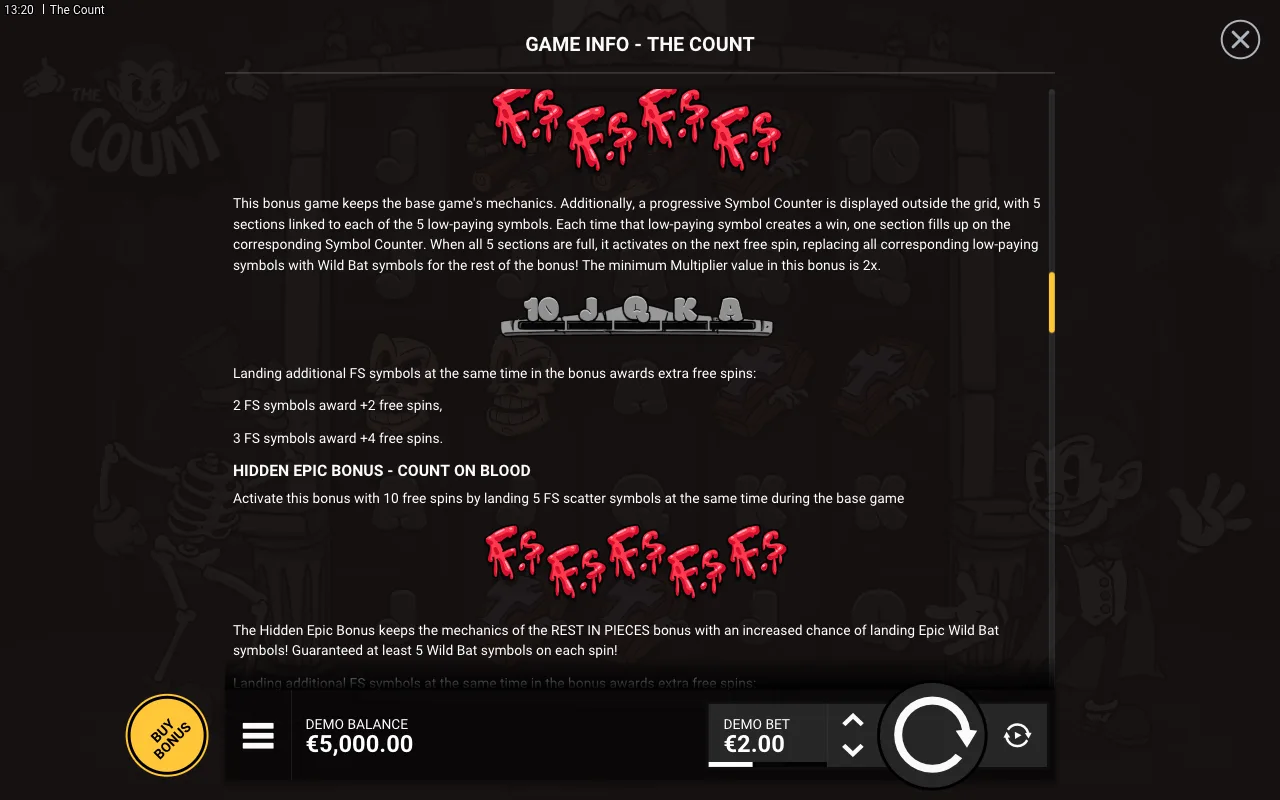 Game rules, page 4 — The Count