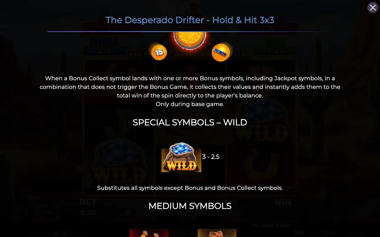 Game rules, page 4 — The Desperado Drifter Holdhit 3x3