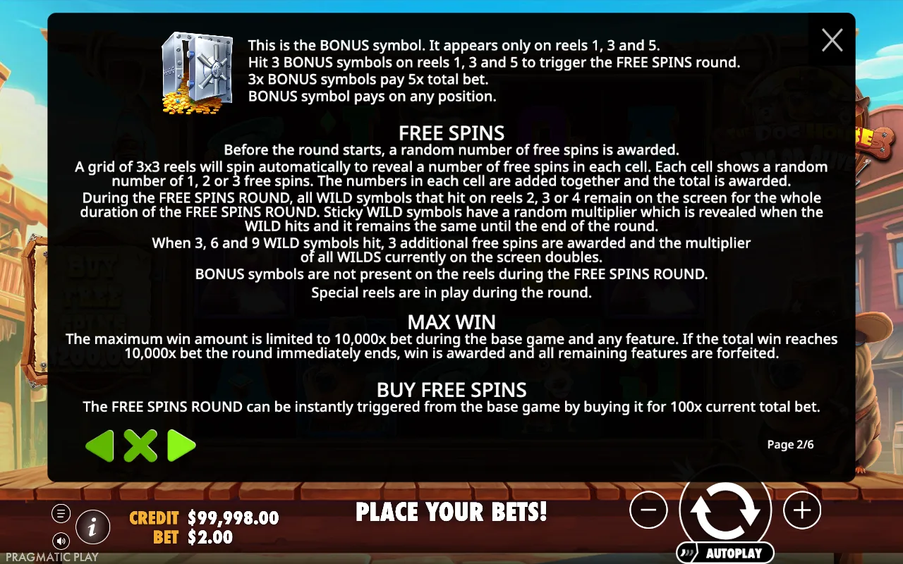 Free spins — The Dog House — Dog or Alive