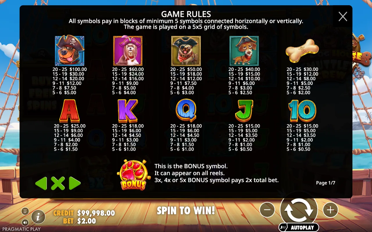 Game rules, page 1 — The Dog House Muttley Crew