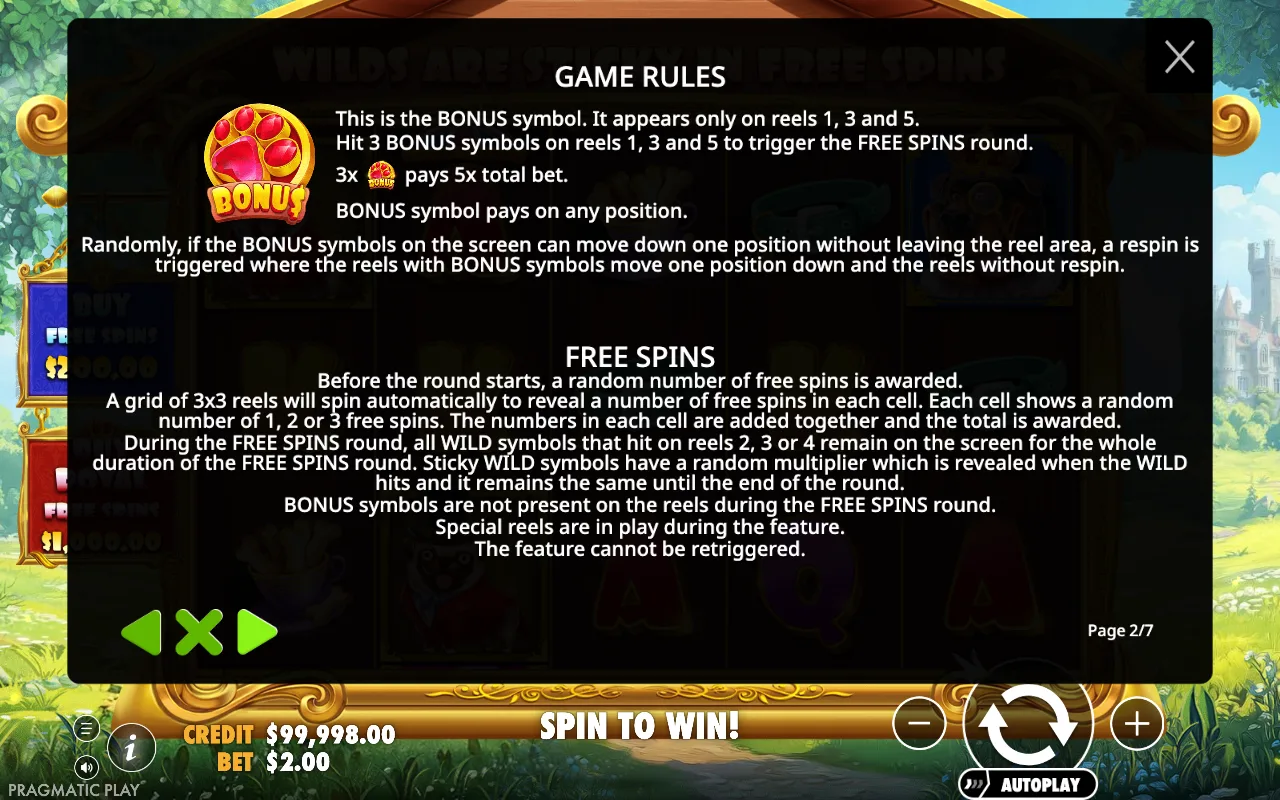 Game rules — The Dog House Royal Hunt