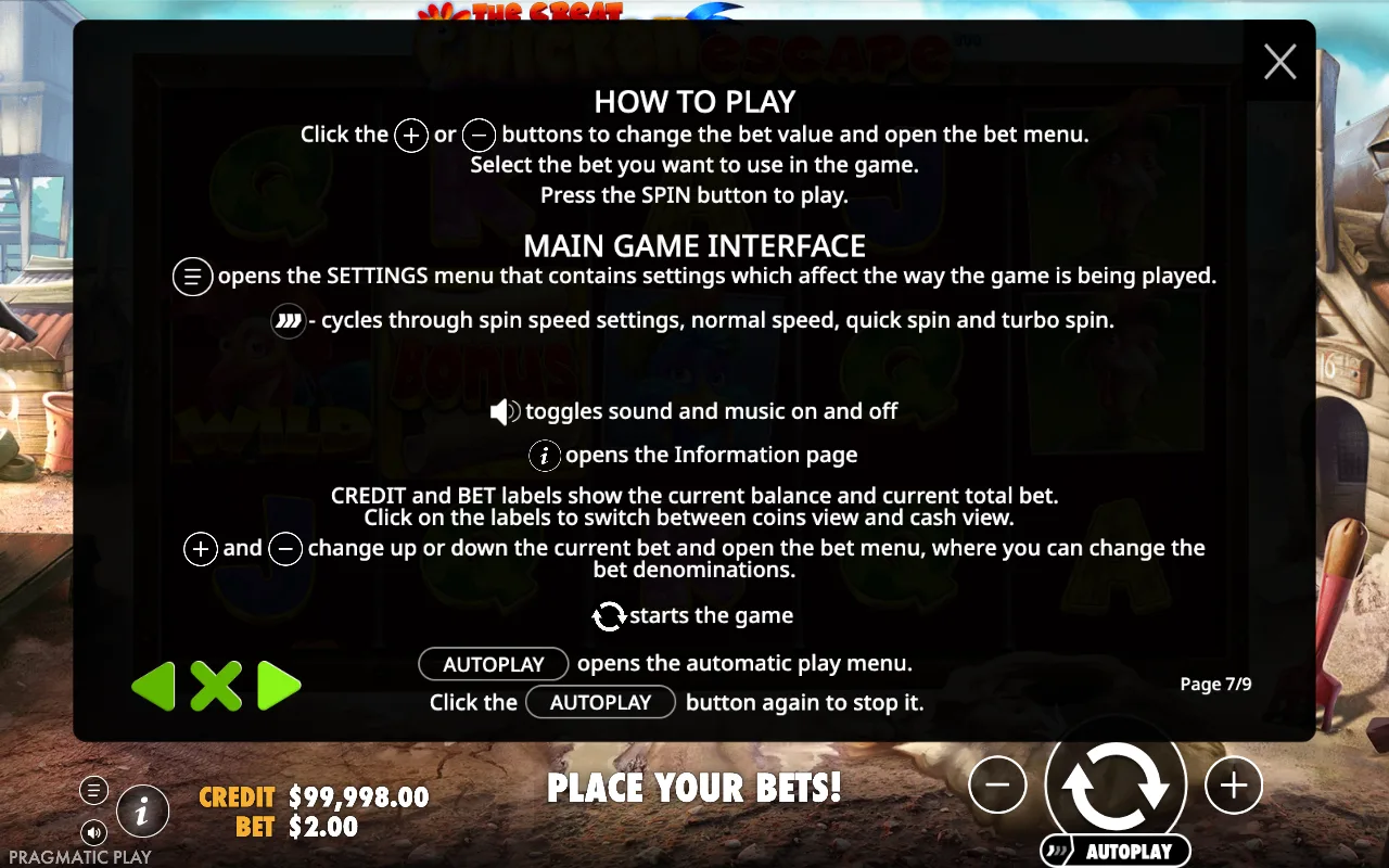 How to play — The Great Chicken Escape