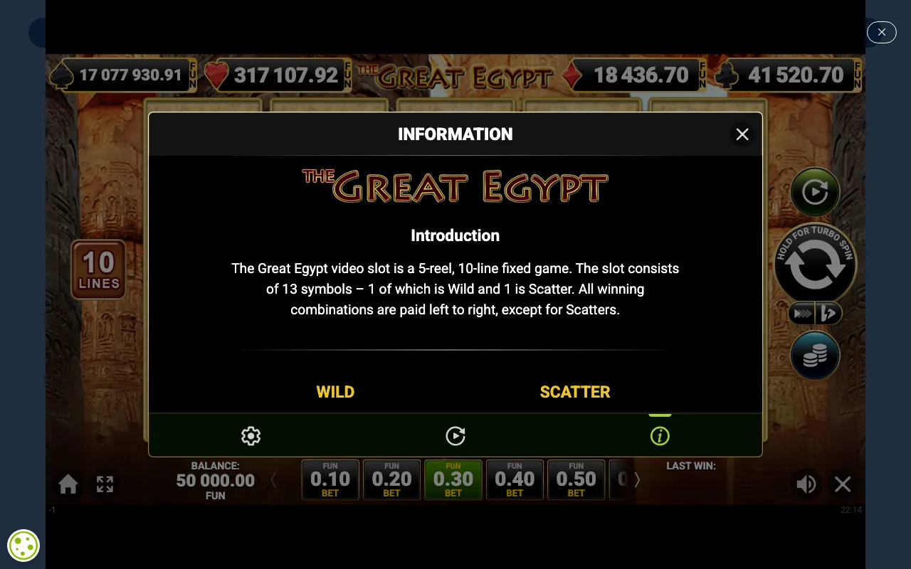 Game rules, page 1 — The Great Egypt