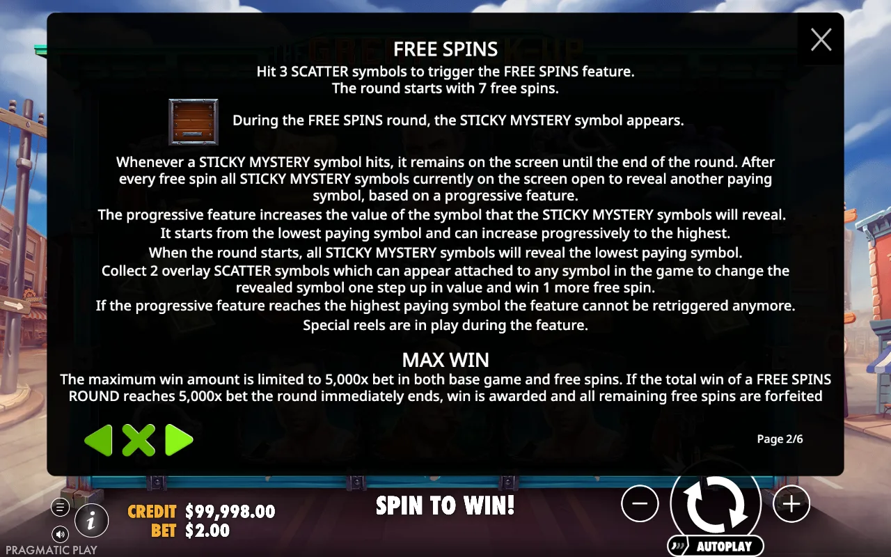 Free spins — The Great Stick-Up