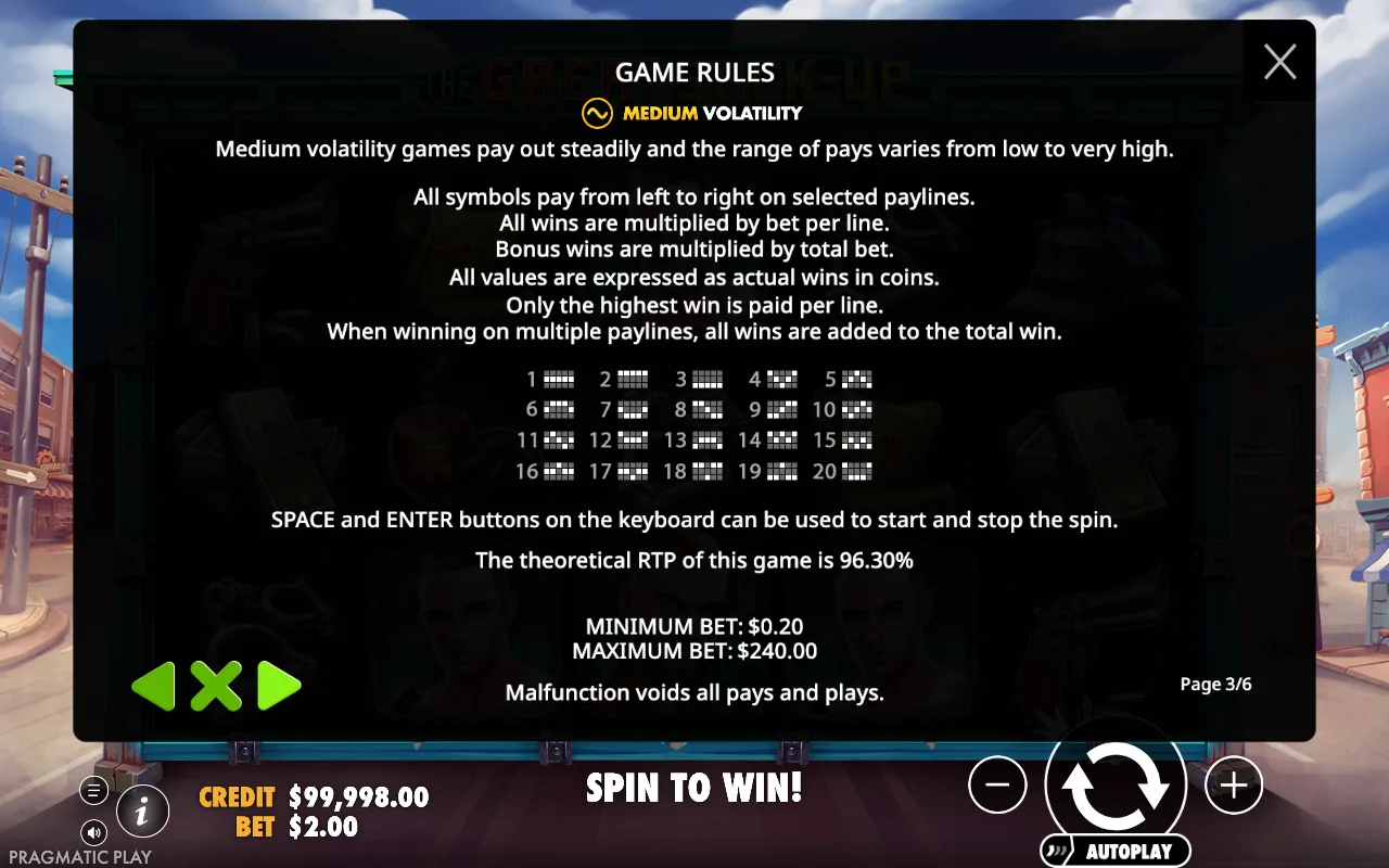 Game rules — The Great Stick-Up