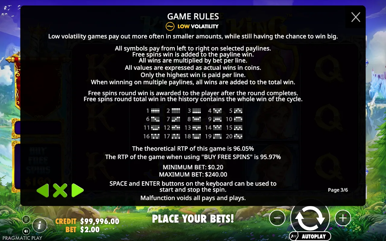 Game rules, page 3 — The Knight King