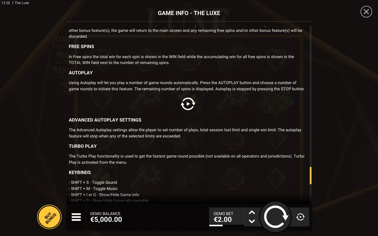Free spins — The Luxe