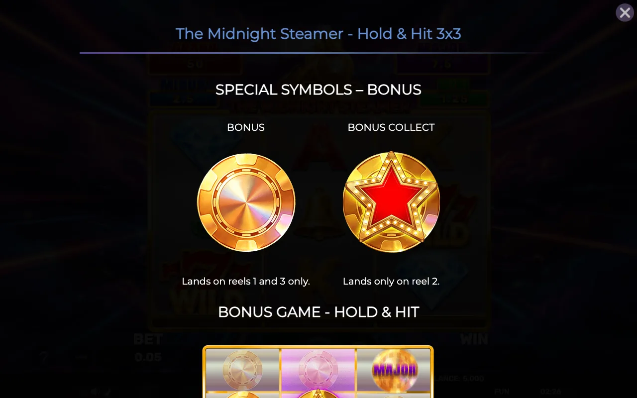 Special symbols - bonus — The Midnight Steamer hh 3x3