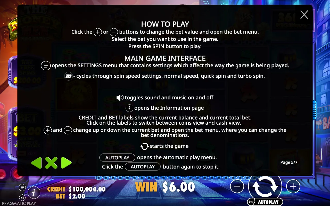 How to play — The Money Men Megaways