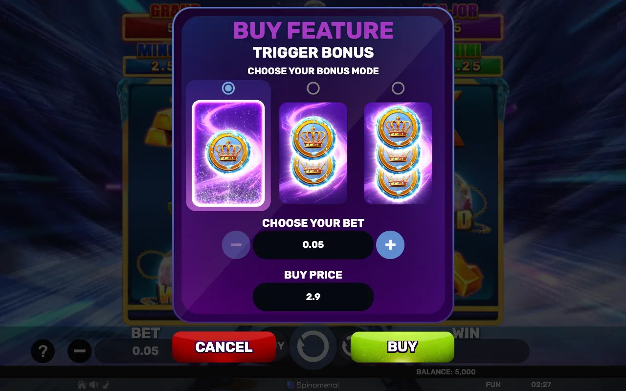 Buying the feature — The North Star Express Hold Hit 3x3