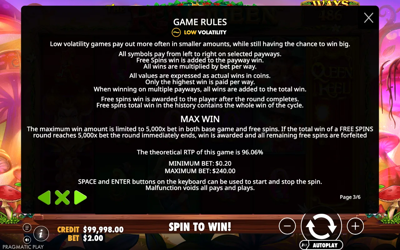 Game rules — The Red Queen