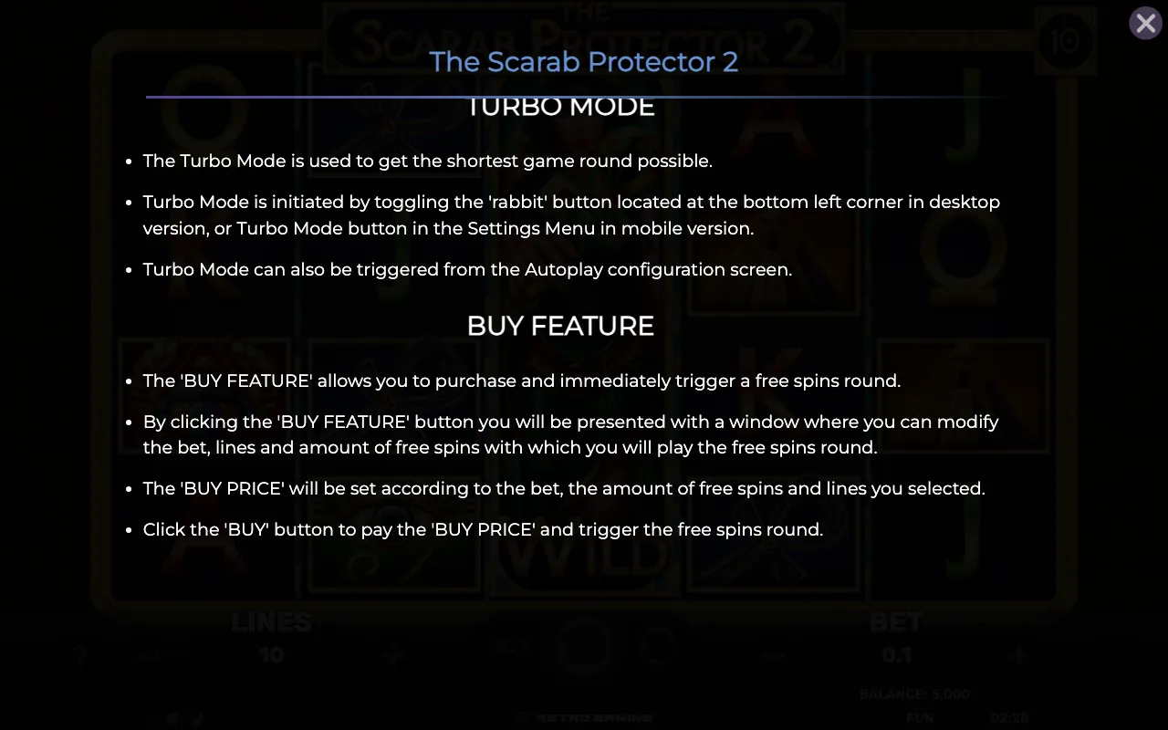 Buy feature — The Scarab Protector 2
