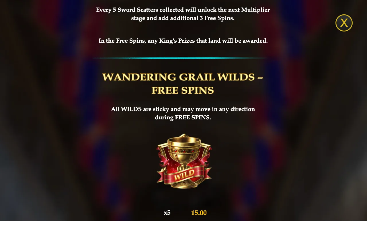 Free spins — The Sword and the Grail Excalibur