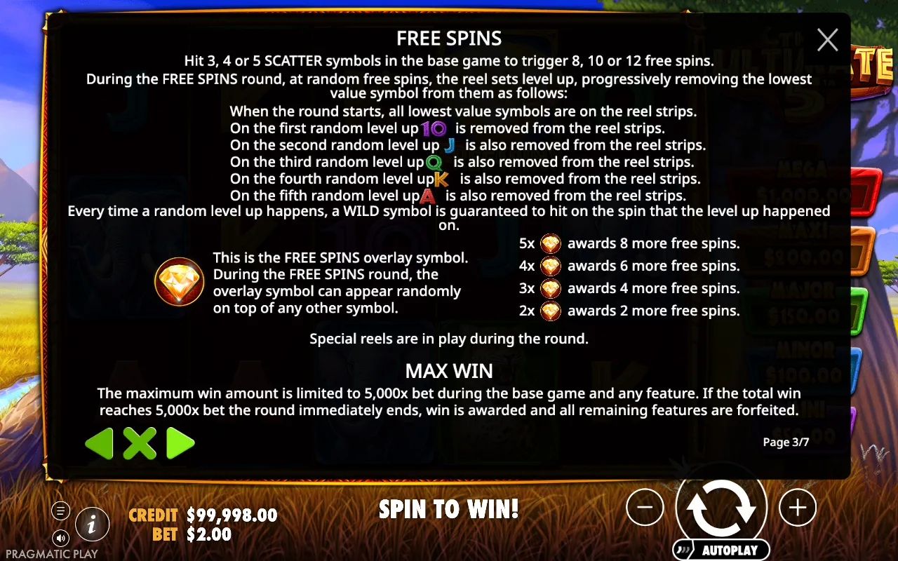 Game rules, page 3 — The Ultimate 5