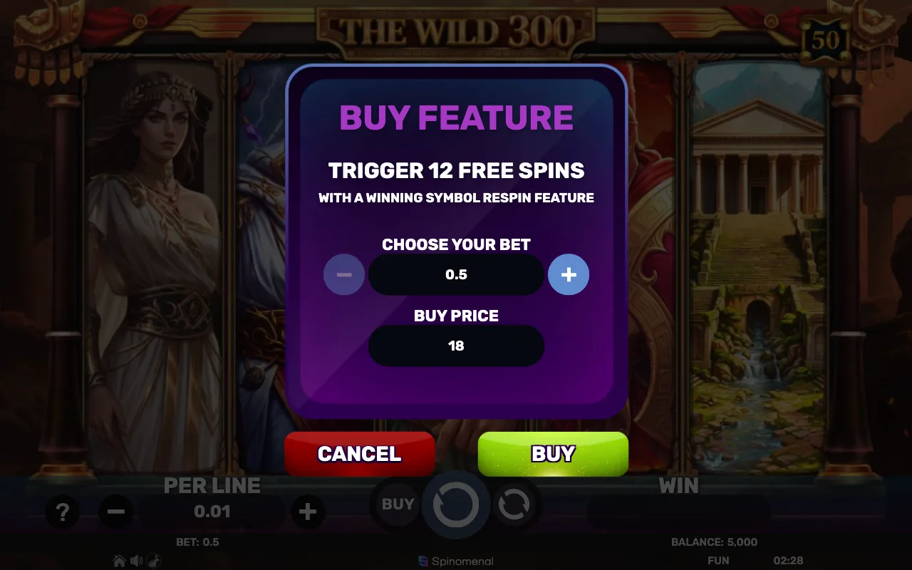 Buying the feature — The Wild 300