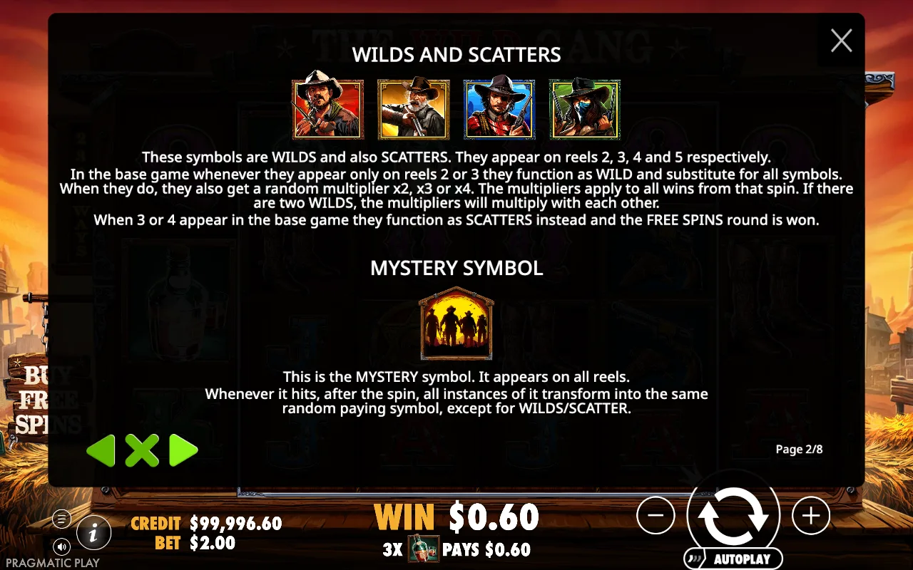 Game rules, page 2 — The Wild Gang