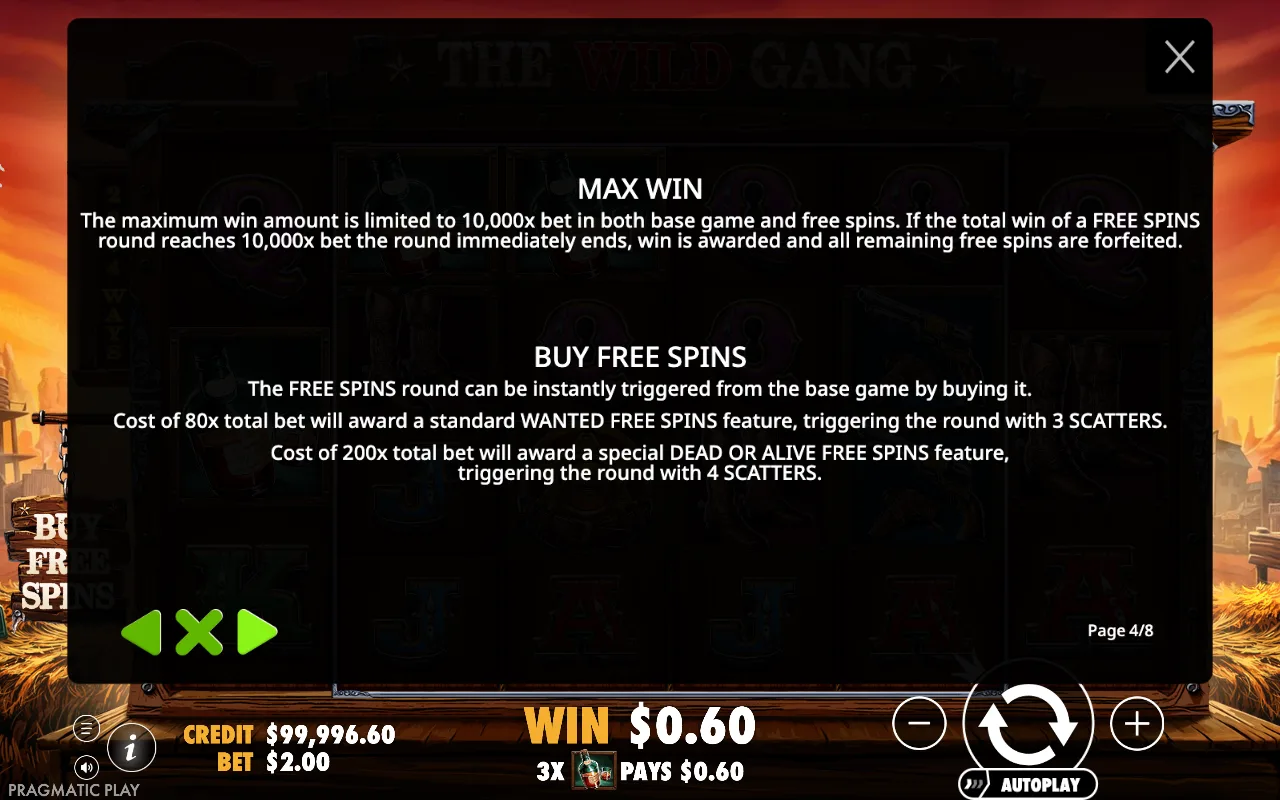 Max win — The Wild Gang