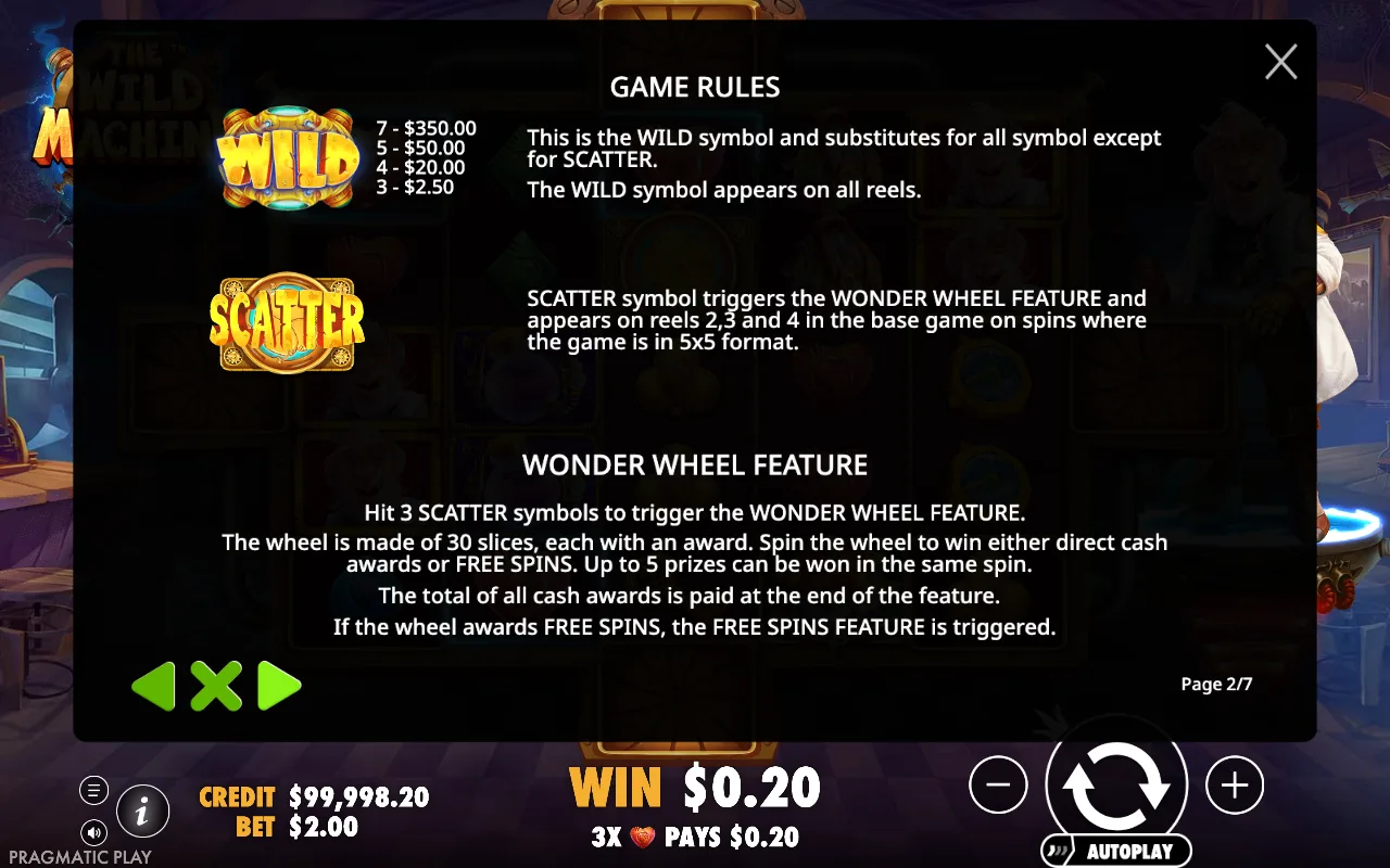 Game rules — The Wild Machine