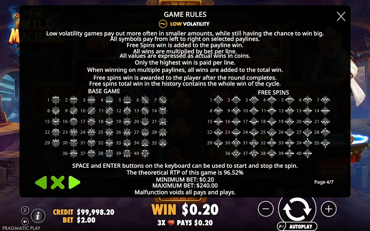 Game rules, page 4 — The Wild Machine