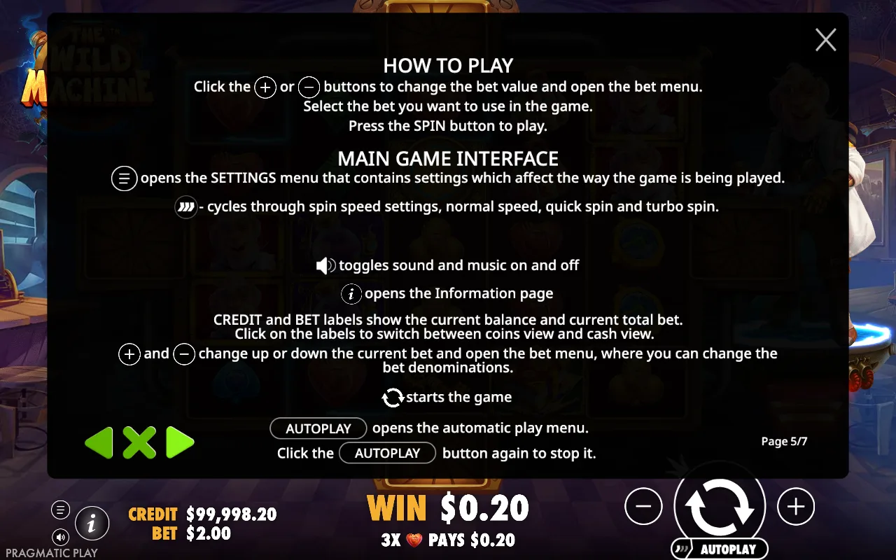 How to play — The Wild Machine