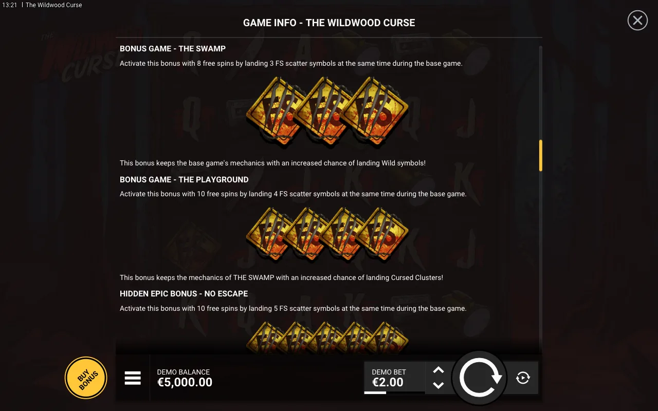 Game rules, page 4 — The Wildwood Curse